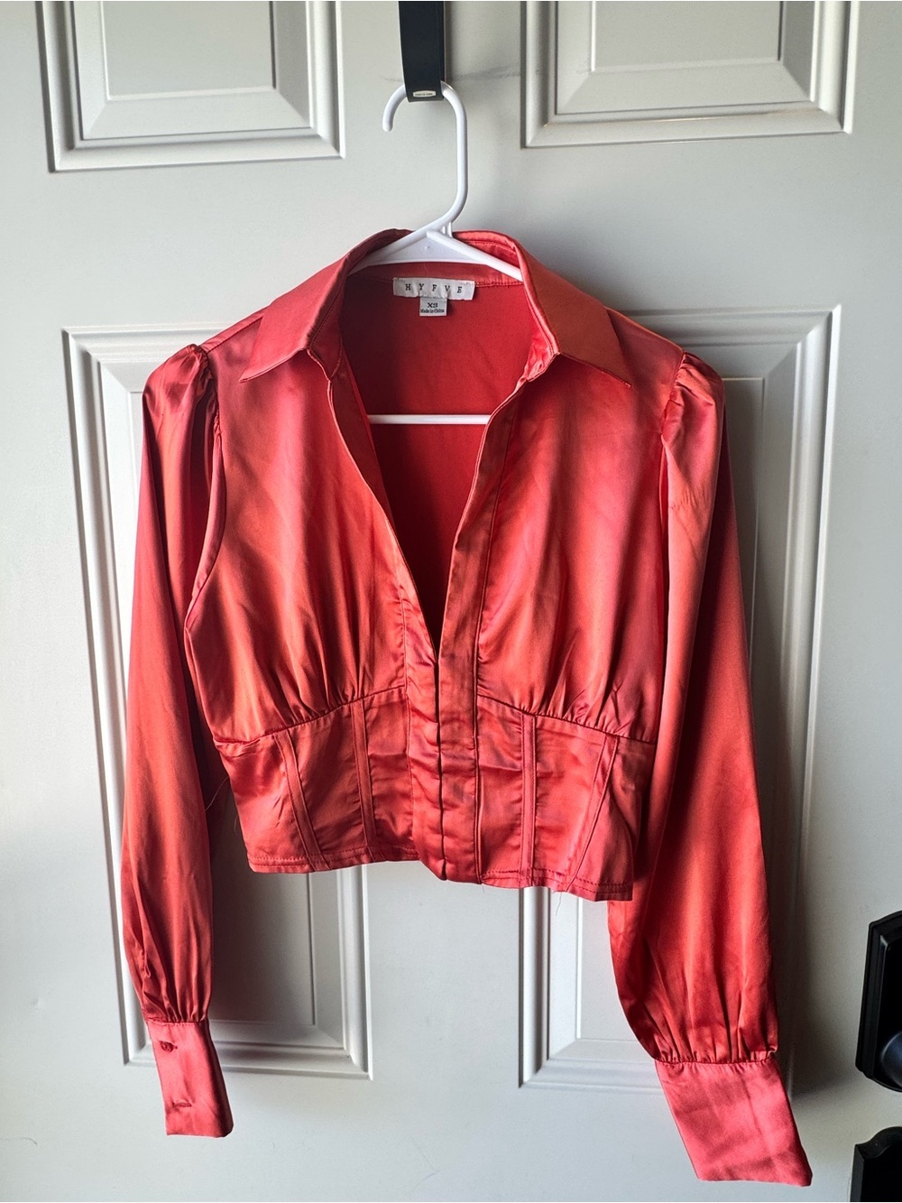 HYFVE Coral Cropped Blouse